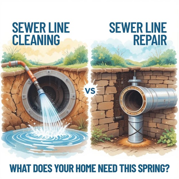 Sewer Line Cleaning vs. Sewer Line Repair