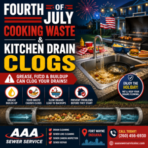 Fourth of July Cooking Waste & Kitchen Drain Clogs in Fort Wayne