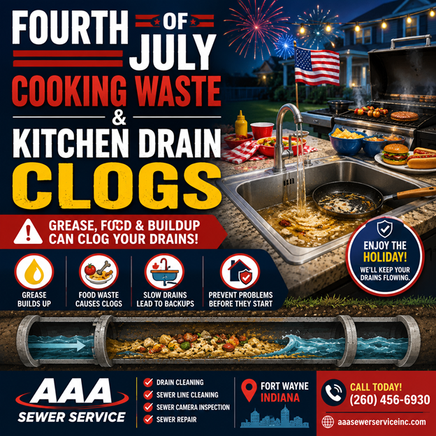 Fourth of July Cooking Waste & Kitchen Drain Clogs in Fort Wayne