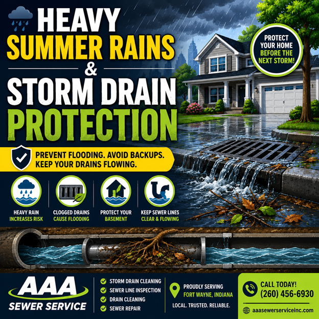 Heavy Summer Rains & Storm Drain Protection in Fort Wayne