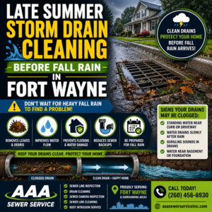 Late Summer Storm Drain Cleaning Before Fall Rain in Fort Wayne